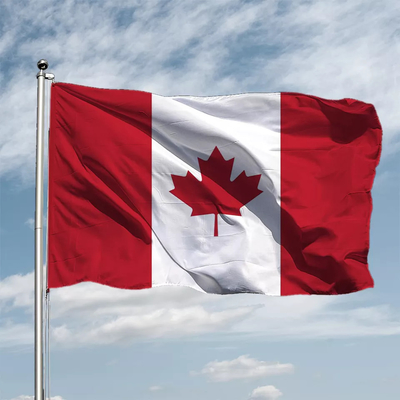 150cmx90cm Polyester-Weltflaggen, die Art-Kanada-Landesflagge hängen