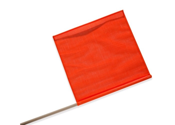 China Leuchtstoff orange allgemeines Sicherheits-Zeichen-Nylonhand mit hölzernem, 30*30cm fournisseur