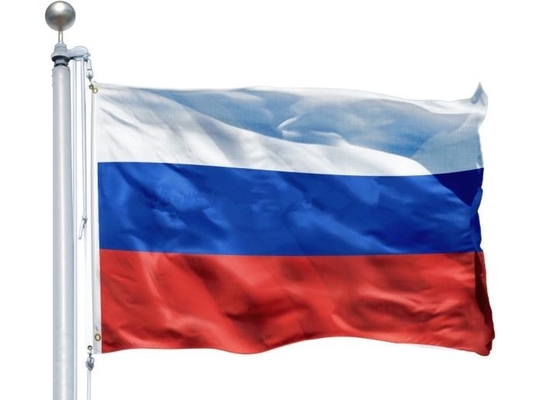 China Fördernde kundenspezifische Polyester-Flaggen, Staatsflagge 90*150cm 100D Russland fournisseur
