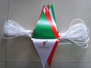 China Polyester-Flaggen-Dreieck-Wimpel-Fahnen-kleines installiert am Hochleistungsseil Firma