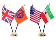 China Nationale Miniaturtabelle kennzeichnet BSCI-Bescheinigung, Tischplattenamerikanische flagge mit Stand usine