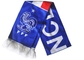 Sondergröße-Fußballfan-Schal/blauer und weißer gestreifter Fußball-Schal fournisseur