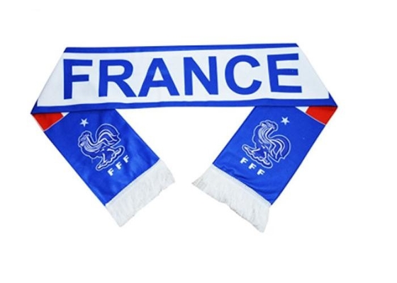 Sondergröße-Fußballfan-Schal/blauer und weißer gestreifter Fußball-Schal