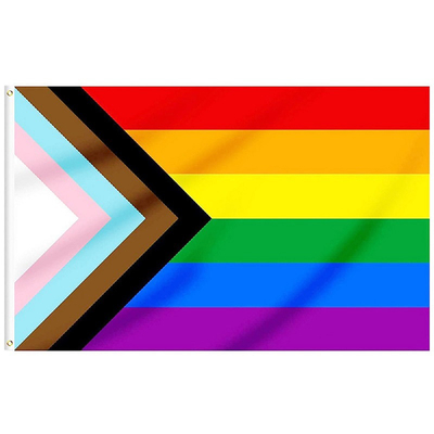 Digital, die bisexuelles Polyester-Material LGBT-Flaggen-3x5 Ft 100d drucken