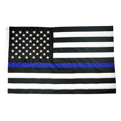 90x150cm kundenspezifische Flaggen Polyester-Flaggen-nationale Amerikas Blue Line