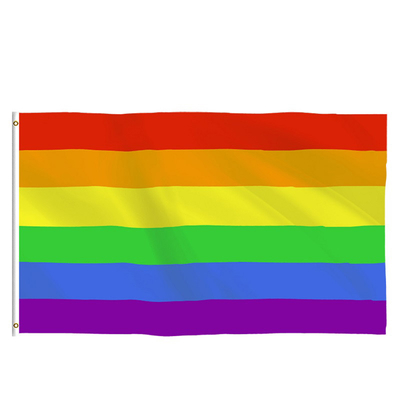 Regenbogen-Flaggen-Super-Polyester-Gewebe Gay Prides 3x5 für Tätigkeiten im Freien