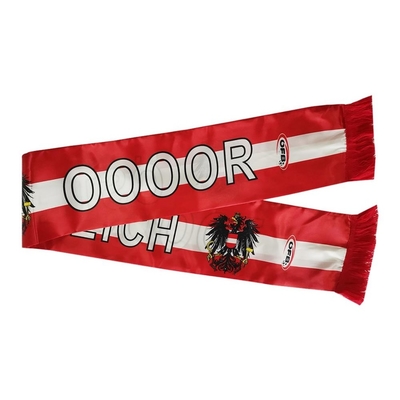 Kundenspezifischer Polyester-Schal der Fußball-Schal-100D mit Druckmuster
