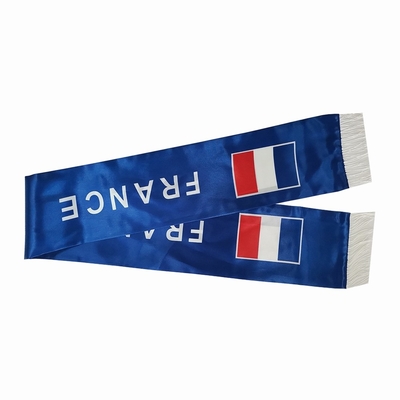 Kundengebundenes Druck-Frankreich-Flaggen-Schal-einfaches Art-Polyester Material