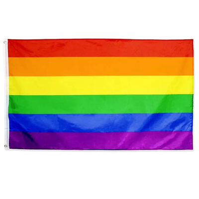 Benutzerdefinierte digital bedruckte LGBT-Flaggen-Polyester 3 * 5ft Gay Rainbow Flag