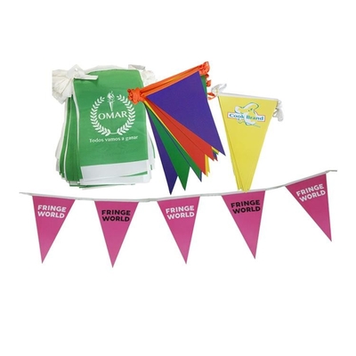 Kundenspezifisches Polyester kundenspezifischer Mini Triangle String Flags der Flaggen-68D/100D