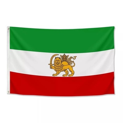 Custom Flags 3X5ft Polyester Iran Lion Flag Persische Flagge mit Löwe