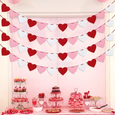 Valentinstag-Herz-Girlande-Banner-Schnur für Jubiläums-Hochzeits-Geburtstags-Party