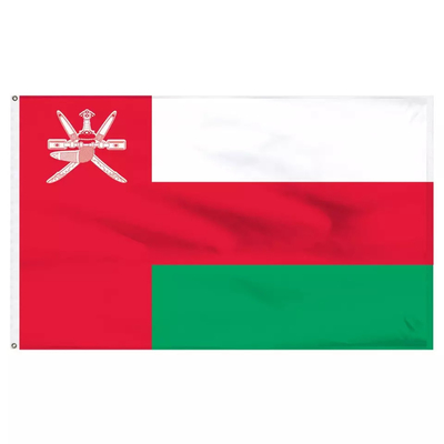 Kundenspezifische Flaggen-Polyester-Oman-Staatsflagge 100% der Flaggen-3x5 Ft