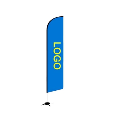 Custom Feather Banner Flags 110D Polyester 560cm Werbung Beach Flag
