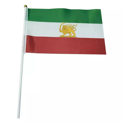 Tragbare alte Flaggen-Hand der Iran Lion Mini Polyester Hand Held Flags des Irans