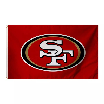 Kundenspezifische San Francisco 49ers-Fußball-Team Flagss 3x5ft NFL SF Flaggen Eco Frendly