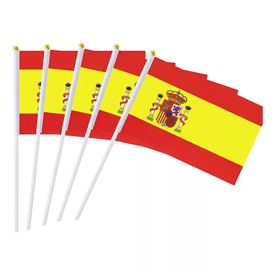 Tragbare kleine Handflaggen-Logo Custom Print Spain Country-Flaggen