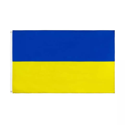 Ukrainische Staatsflagge-hängende Art der Pantone-Farb-Polyester-Weltflaggen-3x5