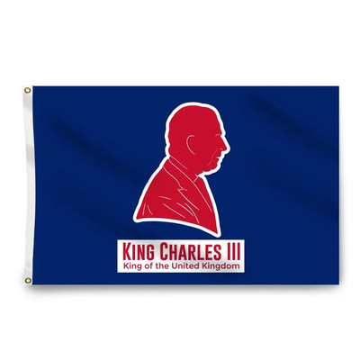 Krönung 2023 der hohen Qualität 3x5ft König-Charles Flag Großbritannien König-Charles III