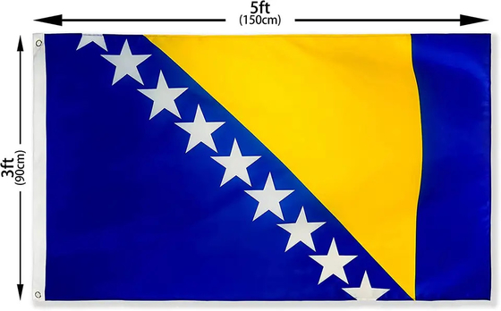 Schnelle Polyester-Welt der Lieferungs-150x90 cm kennzeichnet Bosnien und Herzegowina Flagge